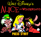 Alice in Wonderland (USA) Title Screen